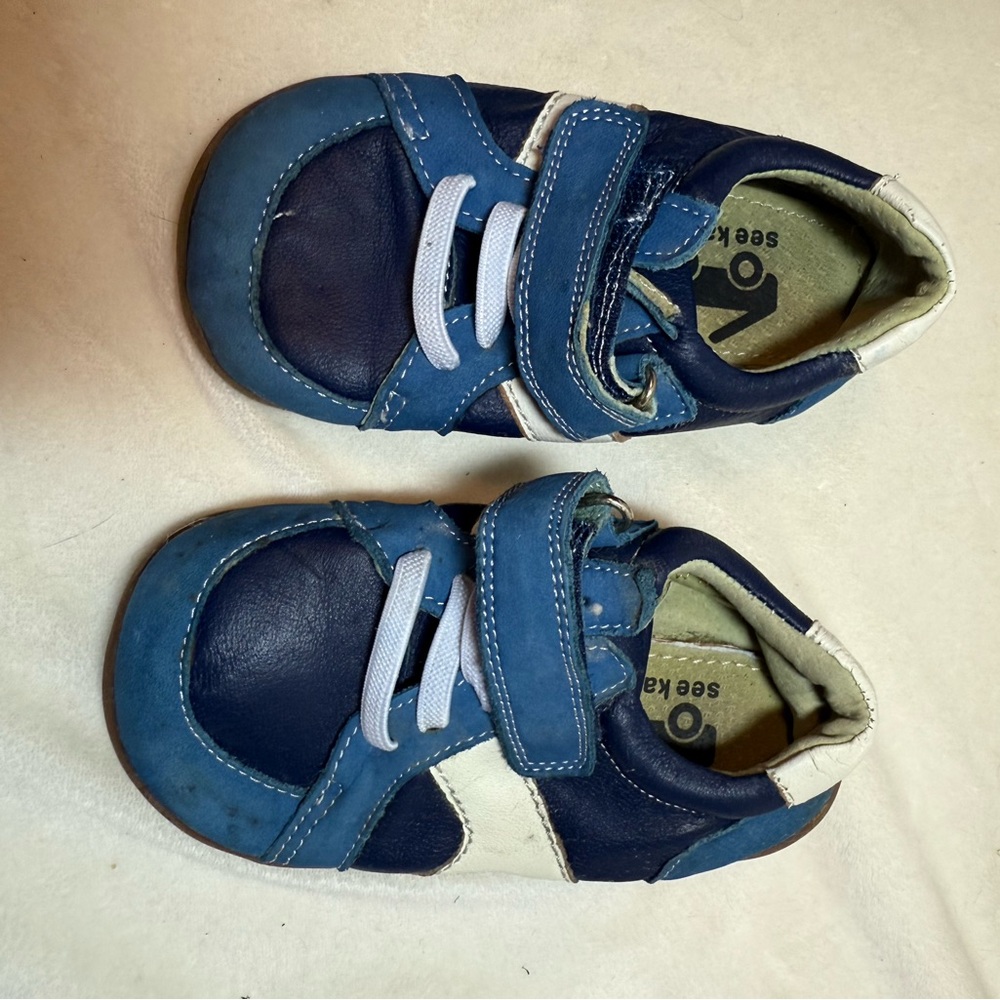 See Kai Run Navy and Cream Baby Shoes